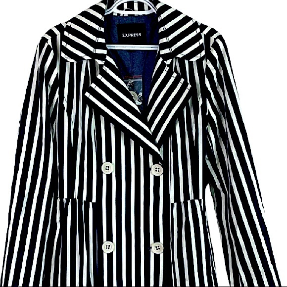 Express Double Breasted Trench Coat Jacket - Picture 6 of 13